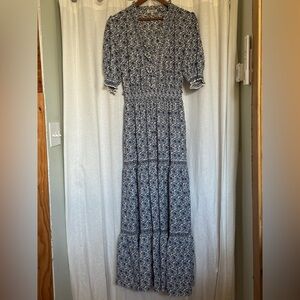 Max Studio Navy Floral Maxi Dress